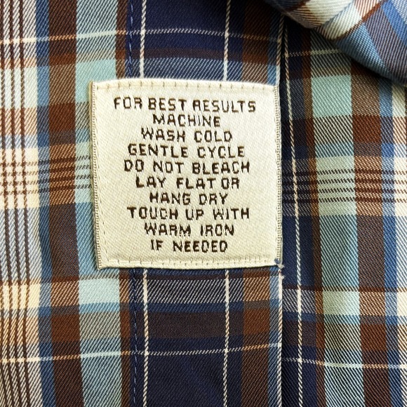 Peter Millar Shirt Mens Medium M Blue Plaid Button Down Long Sleeve 100% Cotton - Picture 4 of 8